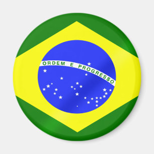 Brasilianische Flagge von Brasiliengeschenken und Magnet