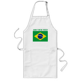 Brasilianische Flagge Weltmeisterschaft 2022 Fußba Lange Schürze