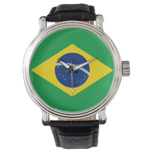 Brasilianische Flaggenüberwachung Armbanduhr