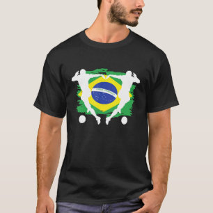 Brasilianische Fußball-Ball-Fahne Jersey AtReifen  T-Shirt