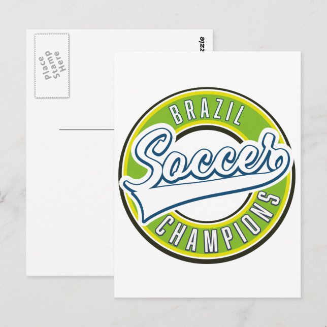 Brasilianische Fußball-Champions Postkarte (Vorne/Hinten)