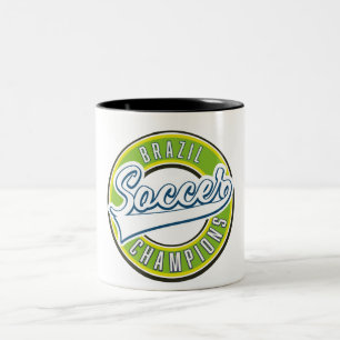 Brasilianische Fußball-Champions Zweifarbige Tasse