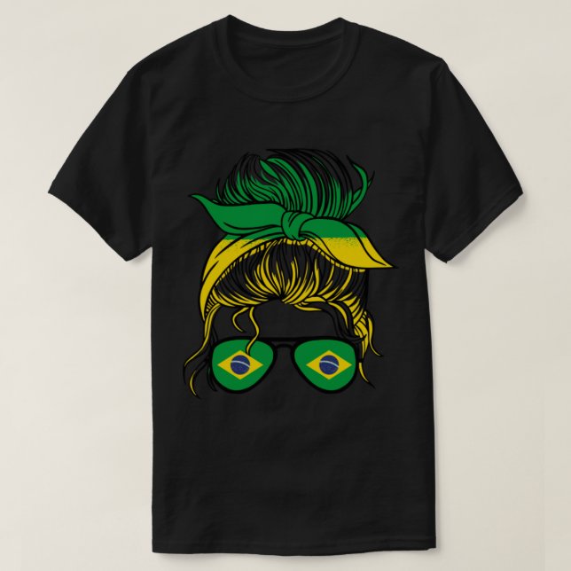 Brasilianische Fußball-Weltmeisterschaft 2022 Bras T-Shirt (Design vorne)