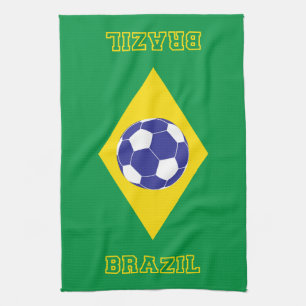 Brasilianische Fußballflagge Geschirrtuch