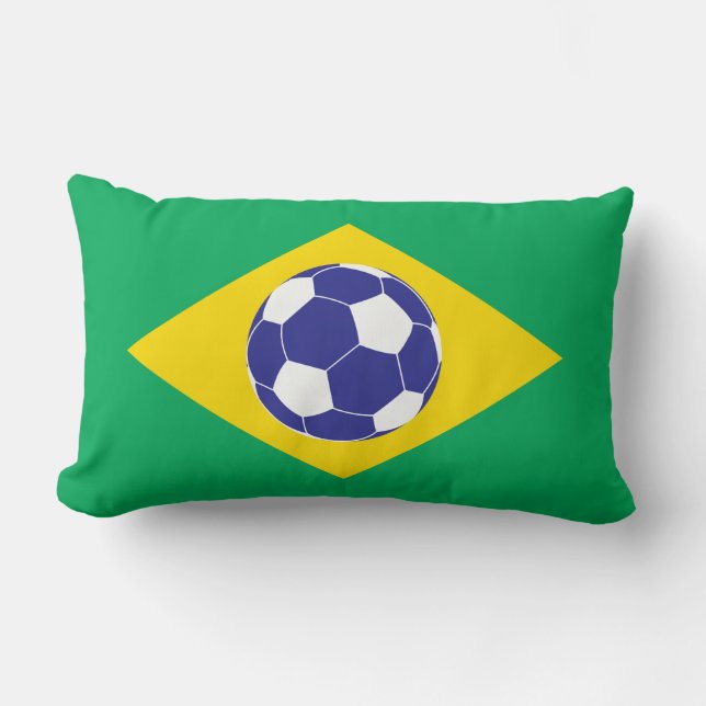 Brasilianische Fußballflagge Lendenkissen (Vorderseite)