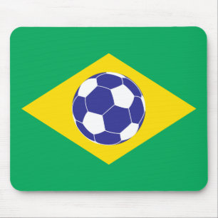 Brasilianische Fußballflagge Mousepad