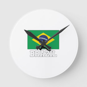 Brasilianische Fußballnationalmannschaft Runde Wanduhr