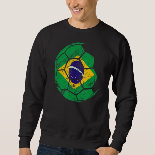 Brasilianische Fußballnationalmannschaft unterstüt Sweatshirt (Vorderseite)