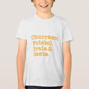 Brasilianische Grillen Barbecue Brasilien Brasil C Tri-Blend Shirt