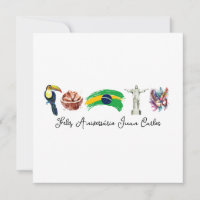 Brasilianische Happy Birthday Card, Feliz Aniversá
