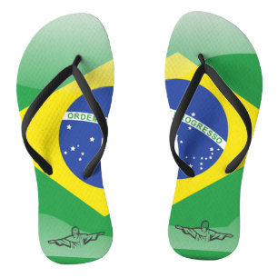 Brasilianische Hochglanzflagge Flip Flops