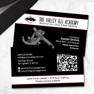 Brasilianische Jiu-Jitsu Academy & Instructor Visitenkarte