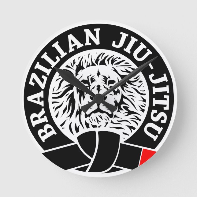 Brasilianische Jiu-Jitsu-Wall-Uhr Runde Wanduhr (Vorderseite)
