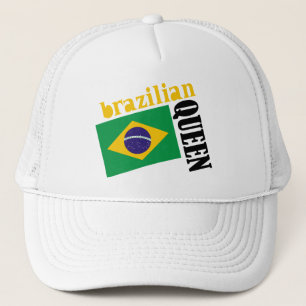 Brasilianische Königin u. Flagge Truckerkappe