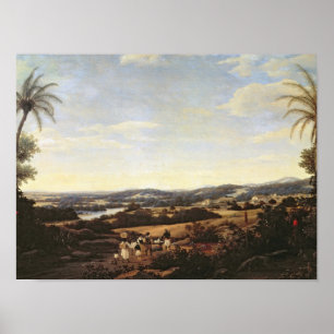 Brasilianische Landschaft mit Plantation Poster