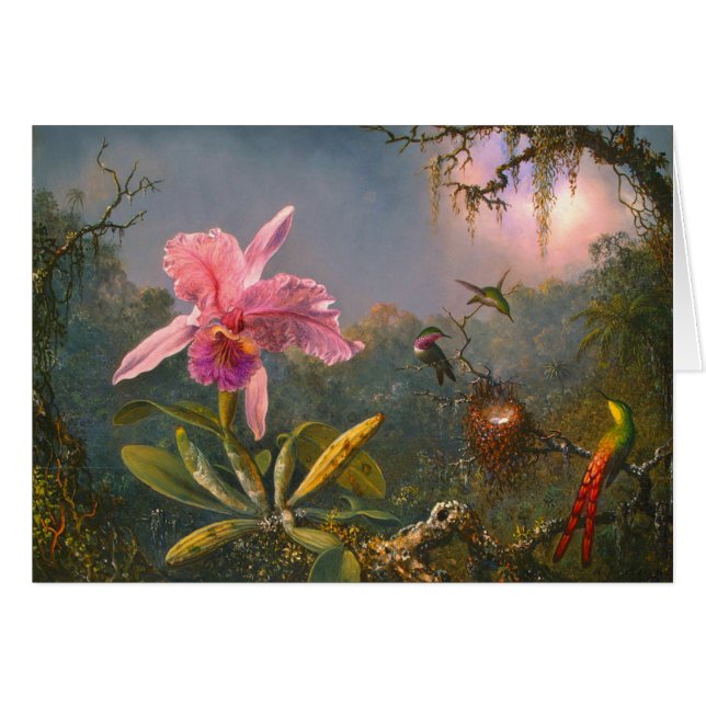 Brasilianische Orchidee und Kolibris 1871 (Vorderseite (Horizontal))