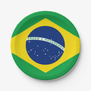 Brasilianische Papierplatte Pappteller