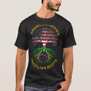 Brasilianische Roots-Halbmarathon-Flagge Brasilien T-Shirt