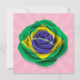 Brasilianische Rose-Flagge auf Rosa