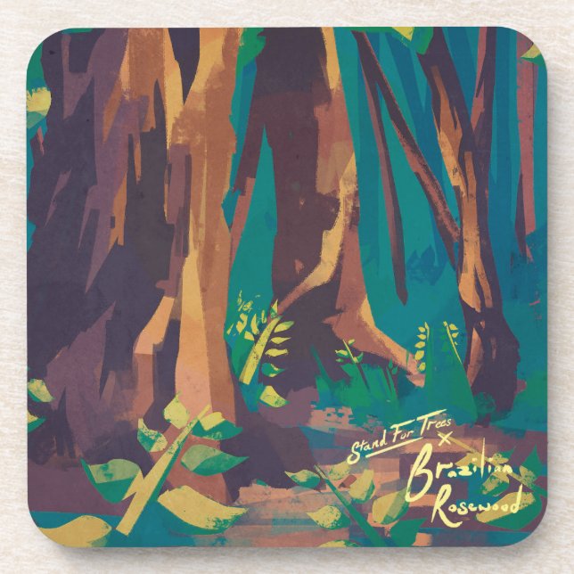 Brasilianische Rosewood Beverage Coaster Getränkeuntersetzer (Vorderseite)