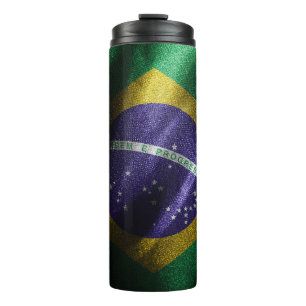 Brasilianische Seidenflagge Thermosbecher