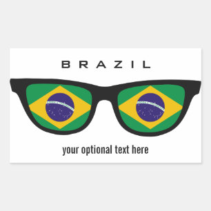 brasilianische Shades-Sonderaufkleber Rechteckiger Aufkleber