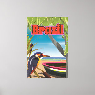 Brasilianische Strandpostkarte Reise Druck Leinwanddruck