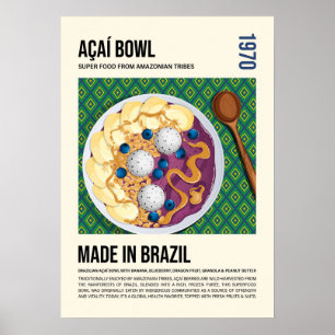 Brasilianische Superfood-Açaí-Schale-Kunstwerk Poster