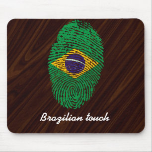 Brasilianische Touchfingerabdruckflagge Mousepad