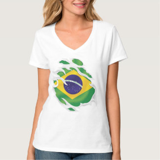 Brasilianische zerrissene Flagge T-Shirt