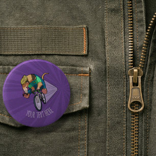 Brasilianischer Baumameisenbär fährt Fahrrad Carto Button
