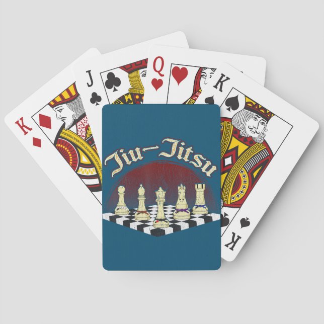 brasilianischer Dschiu-Jitsu-Schachengürtel Spielkarten (Rückseite)