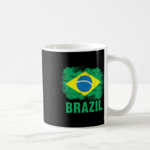 Brasilianischer Fußball Brasilianische Flagge Kaffeetasse