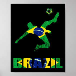 Brasilianischer Fußball Brasilianischer Fußballspi Poster