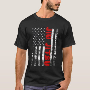 Brasilianischer Jiu Jitsu American Flag Sports Us T-Shirt