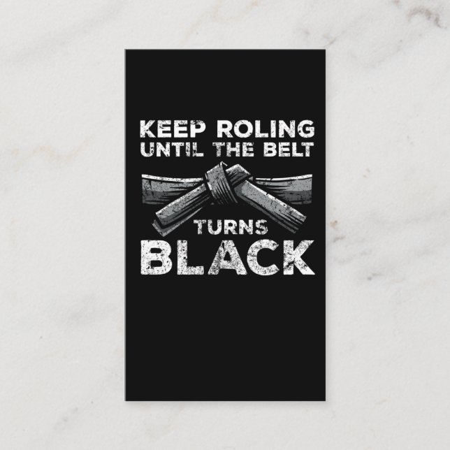 Brasilianischer Jiu Jitsu Black Belt Rolling Fight Visitenkarte (Vorderseite)