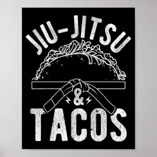 Brasilianischer Jiu-Jitsu Blauer Gürtel BJJ Kampfs Poster