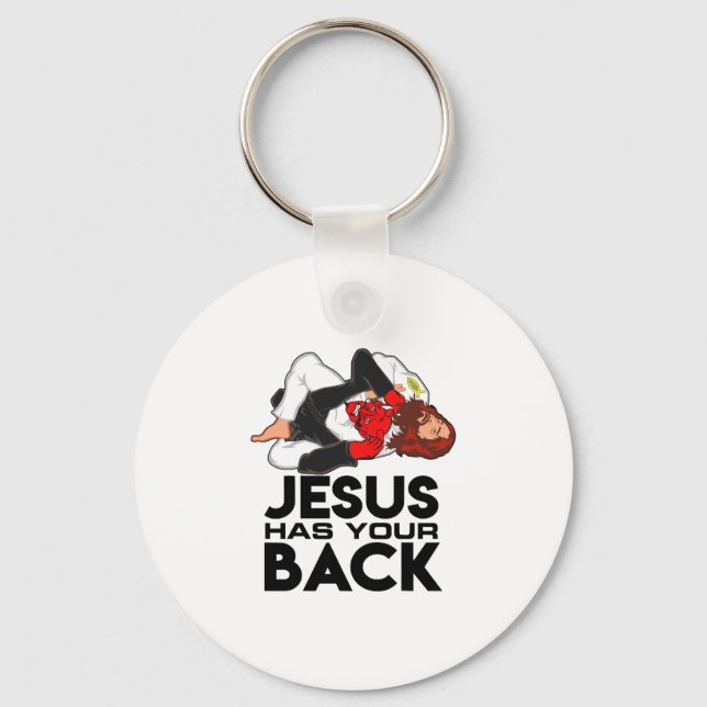 Brasilianischer Jiu Jitsu Christlich Jesus hat Ihr Schlüsselanhänger (Vorderseite)