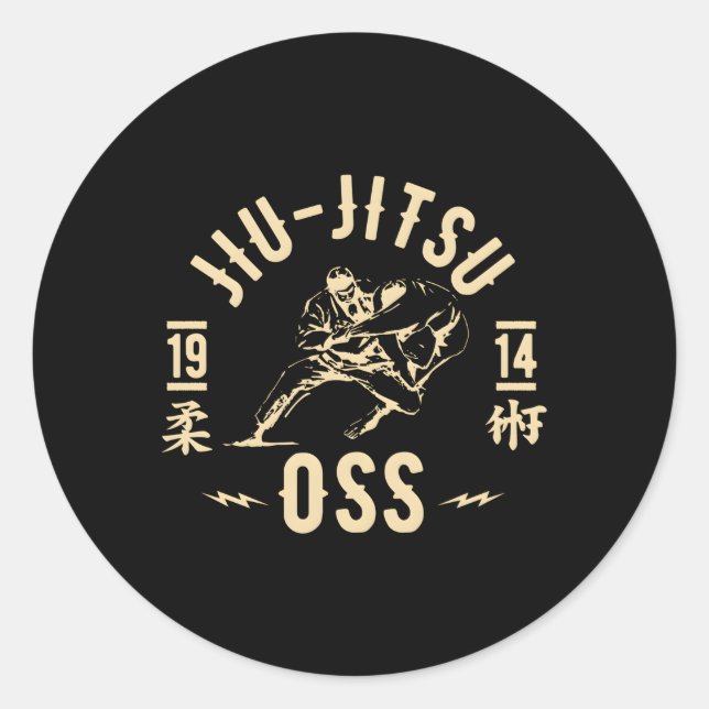 Brasilianischer Jiu Jitsu E Suave Oss Bjj Fighting Runder Aufkleber (Vorderseite)