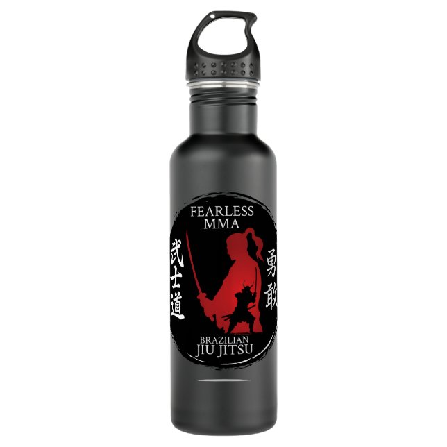 Brasilianischer Jiu Jitsu Funny Rolling Bjj Gesche Edelstahlflasche (Vorderseite)