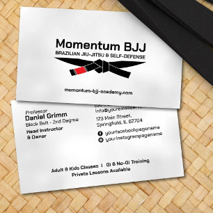 Brasilianischer Jiu-Jitsu-Instruktor Visitenkarte