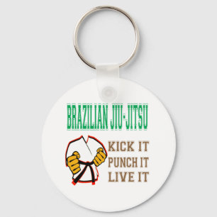 Brasilianischer Jiu-Jitsu Kick it, Punch it, Live  Schlüsselanhänger