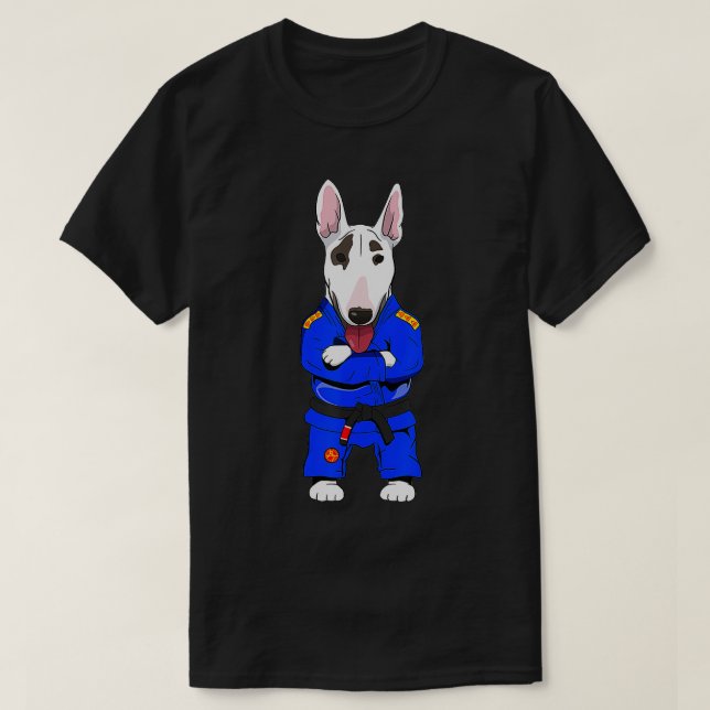 Brasilianischer Jiujitsu Master Bull Terrier BJJ T-Shirt (Design vorne)