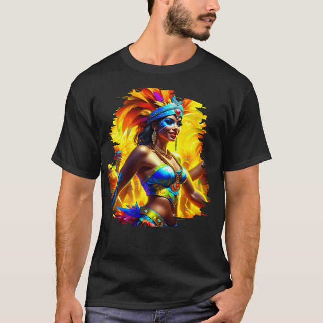 Brasilianischer Karneval-Tänzer T-Shirt (Vorderseite)