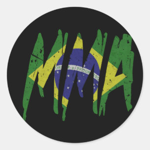 Brasilianischer MIXED MARTIAL ARTS für Flaggen Runder Aufkleber