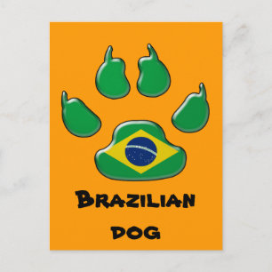 Brasilianischer patriotischer Hund Postkarte