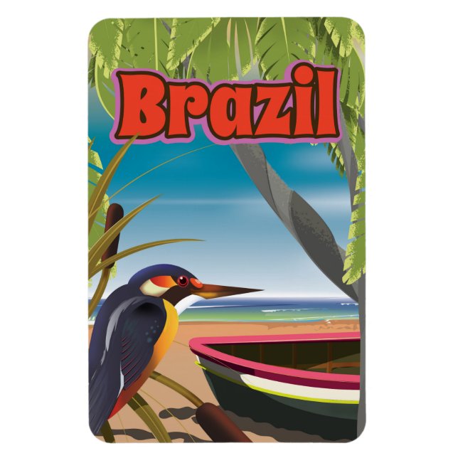 Brasilianischer Postkartenauszug Magnet (Vertikal)