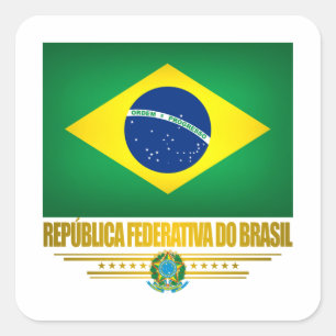 "Brasilianischer Preis" Quadratischer Aufkleber