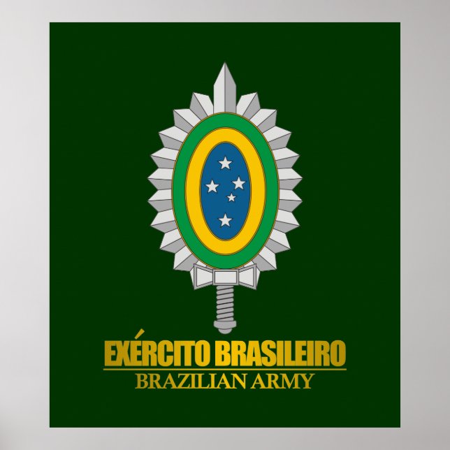 brasilianisches Armeemblem Poster (Vorne)