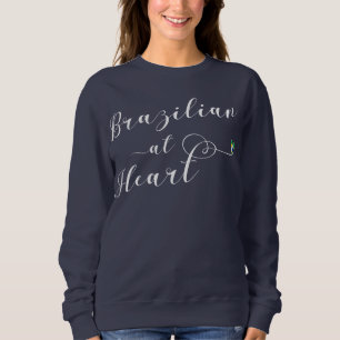Brasilianisches At Heart Sweatshirt, Brasilien Sweatshirt